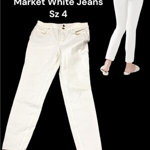 White House Black Market White Jeans, Women White Pants, White Jeans, size 4